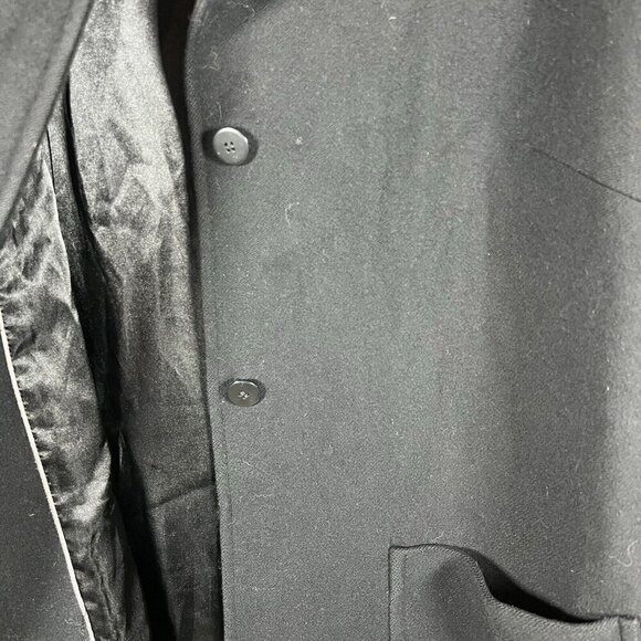 PENDLETON Warm WOOL/CASHMERE TRENCH COAT Long Black Winter Jacket Womens Size 10 - Picture 8 of 12